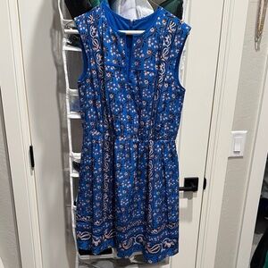 J. Crew Blue Floral Mini Dress